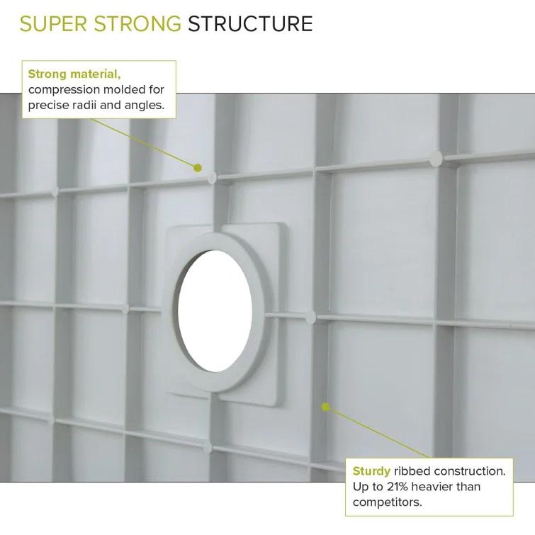 Transolid 36'' W 36'' D Square Single Shower Base FLU3636C-39