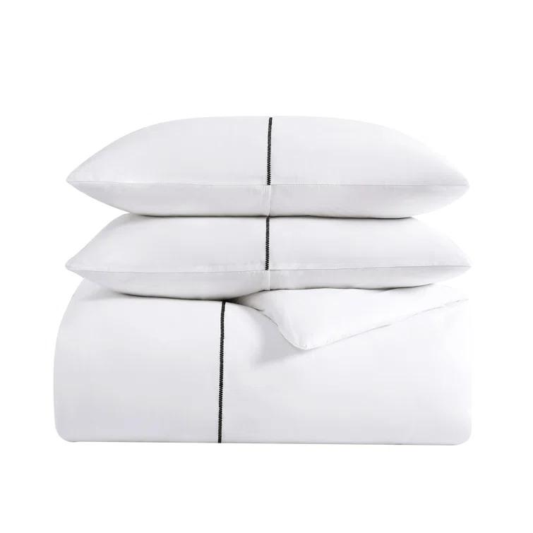 Vera Wang Zig Zag White Cotton Comforter Set