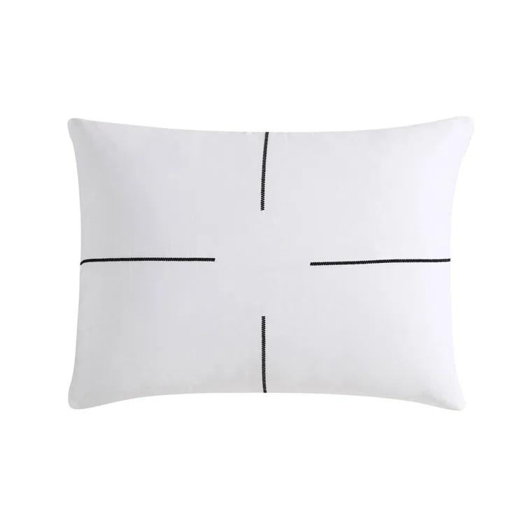 Vera Wang Zig Zag White Cotton Comforter Set