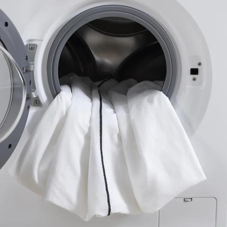 Vera Wang Zig Zag White Cotton Comforter Set