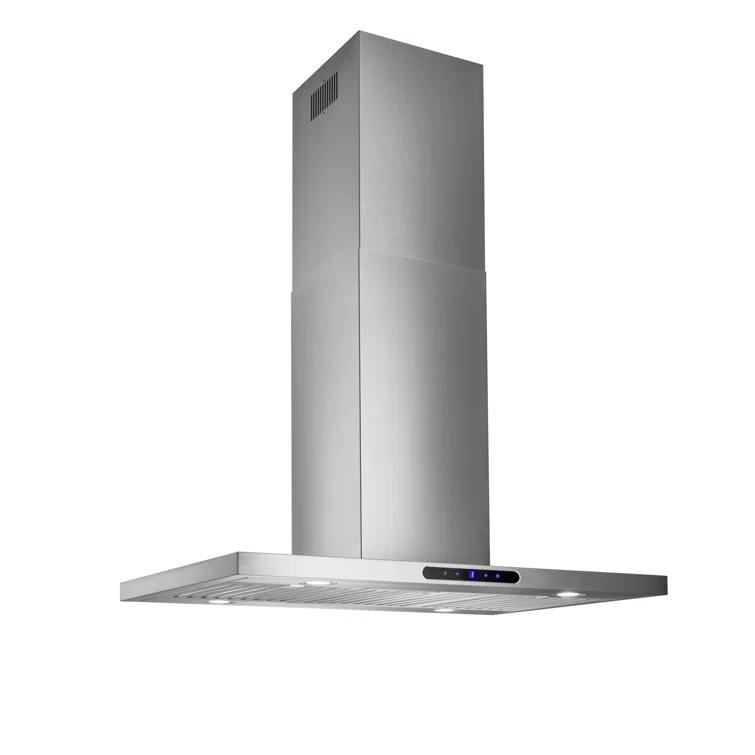 Broan NuTone 36" Stainless Steel 640 CFM Convertible Island Range Hood with Hybrid Baffle Filter