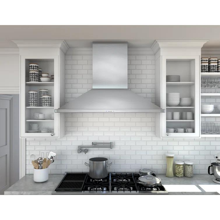 Zephyr Siena 48" 1200 CFM Wall Mount Range Hood with LED Light in Stainless Steel