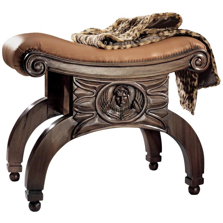 Design Toscano Venetian 19'' Tall Solid Wood Vanity Stool