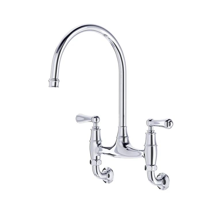 Georgian Era Bridge Kitchen Faucet Without Unions