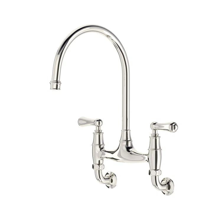 Georgian Era Bridge Kitchen Faucet Without Unions