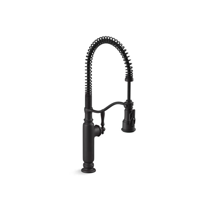 Kohler Tournant® Single Handle Semi-Professional Pre-Rinse Kitchen Faucet with Three-Function Pull Down Sprayer