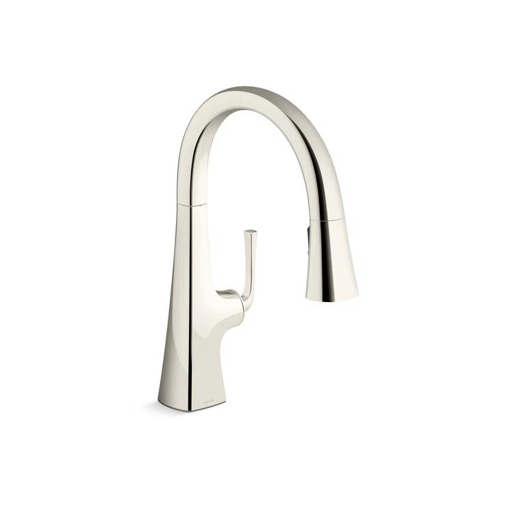 Graze Pull-Down Single Handle Kitchen Faucet With Three-Function Sprayhead With Accessories