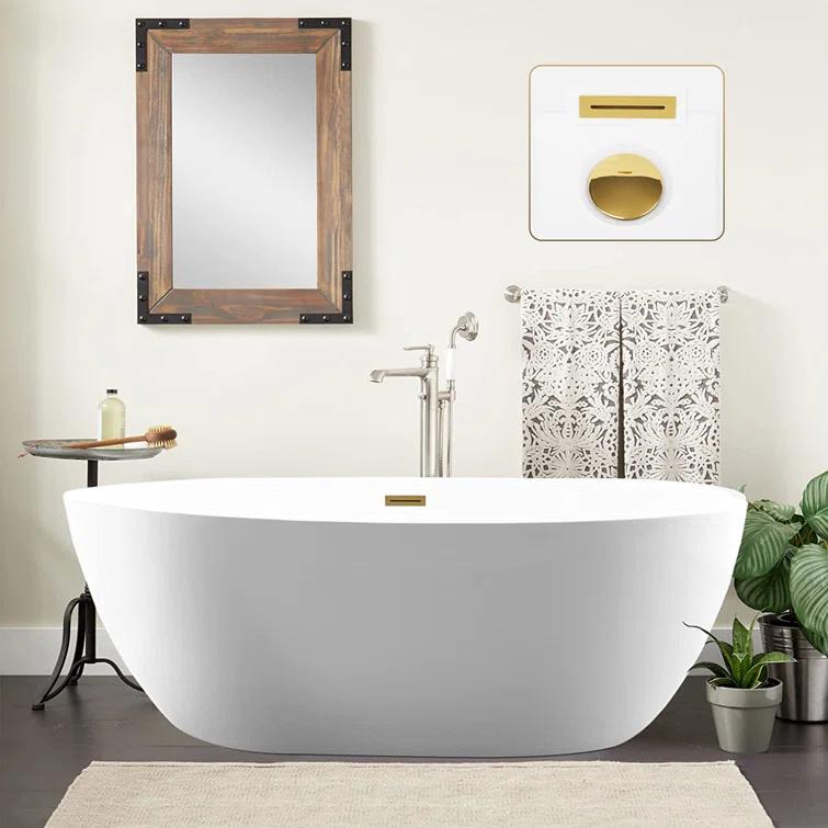 Freestanding Soaking Acrylic Bathtub