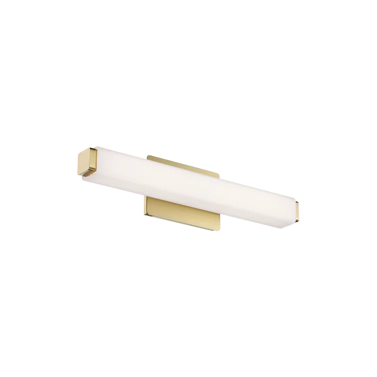 Vogue Brushed Brass 20" LED Bath Vanity Light with Opal Glass