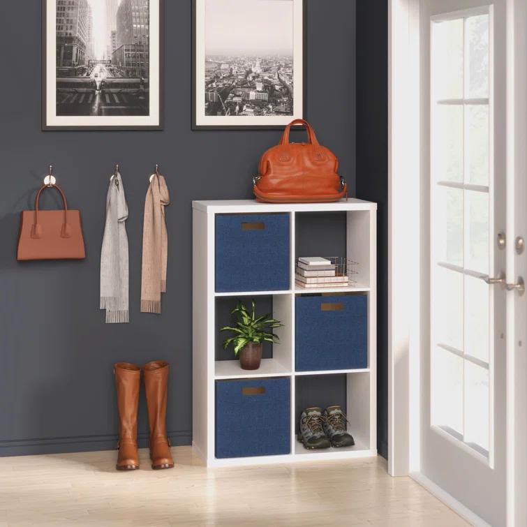 30'' H x 43.82'' W Decorative Cube Bookcase