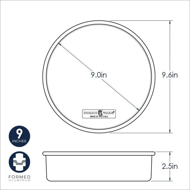 Nordic Ware Nordic Ware Natural Commercial 9 Inch Round Layer Cake Pan