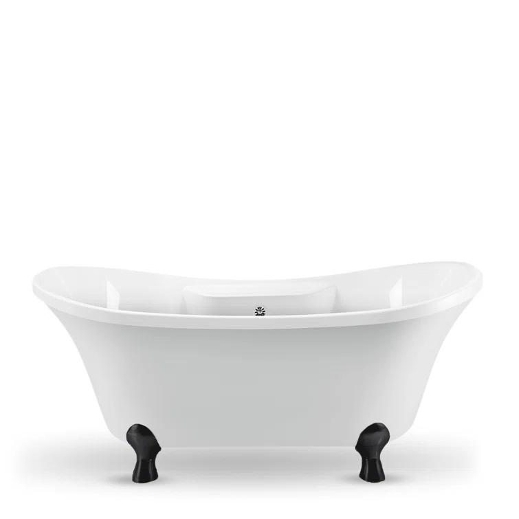 60'' x 32'' Freestanding Soaking Acrylic Bathtub