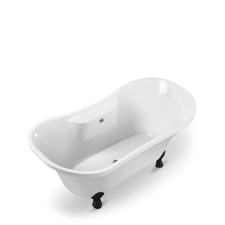 60'' x 32'' Freestanding Soaking Acrylic Bathtub