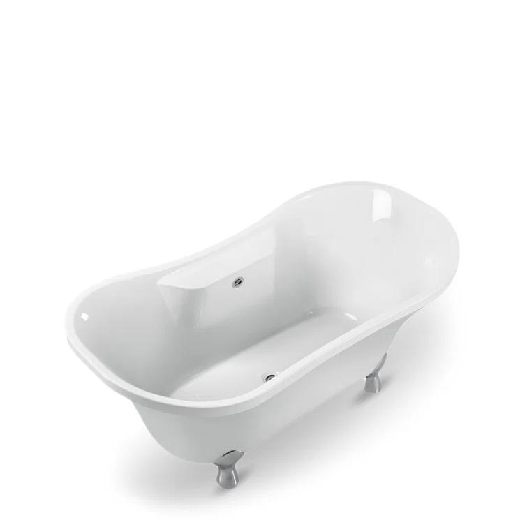 60'' x 32'' Freestanding Soaking Acrylic Bathtub