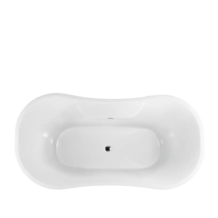 60'' x 32'' Freestanding Soaking Acrylic Bathtub