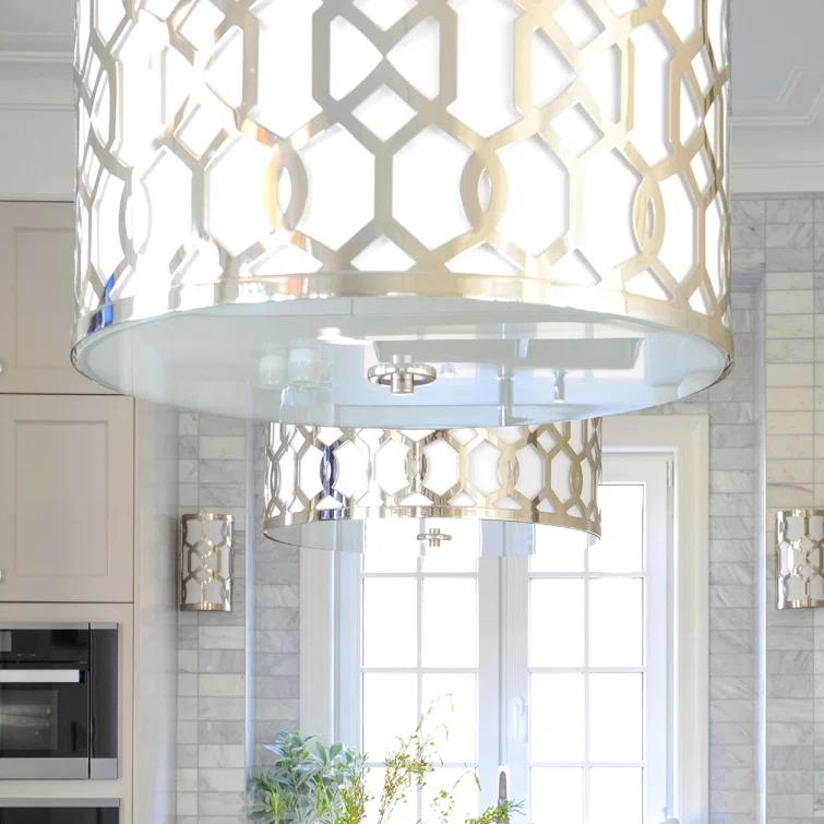 Crystorama Libby Langdon for  Jennings 5 Light Polished Nickel Chandelier - 24.25'' W x 14.75'' H