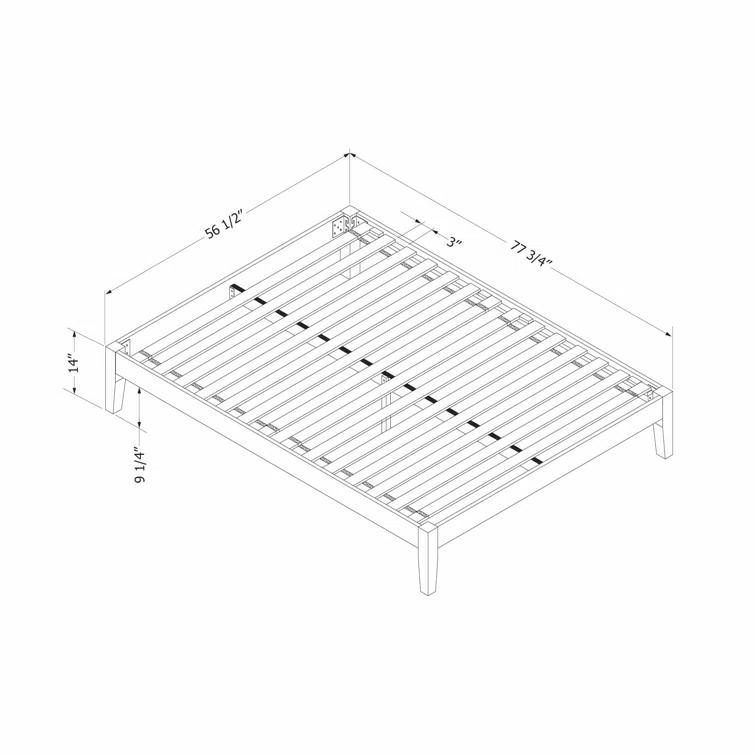 Vito Solid Wood Platform Bed