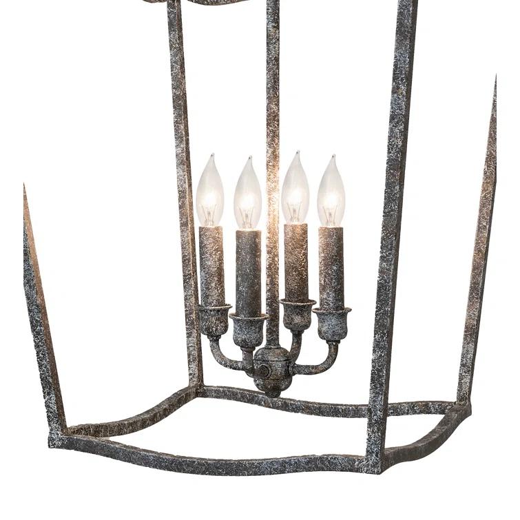4 - Light Dimmable Lantern Geometric Chandelier