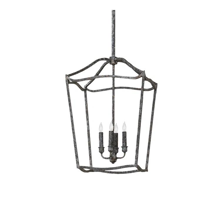 4 - Light Dimmable Lantern Geometric Chandelier