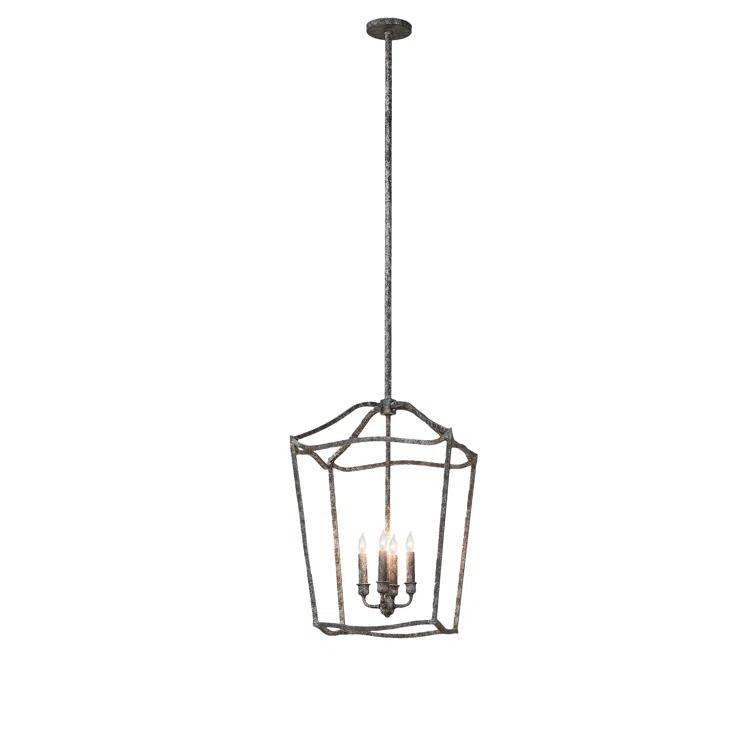 4 - Light Dimmable Lantern Geometric Chandelier