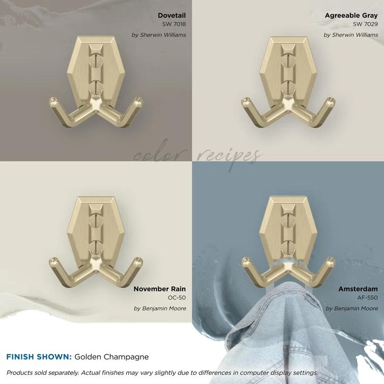 Benton Transitional Double Prong Decorative Wall Hook