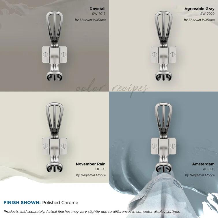 Vinland Transitional Double Prong Decorative Wall Hook