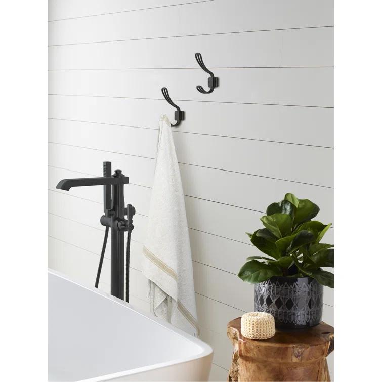Vinland Transitional Double Prong Decorative Wall Hook