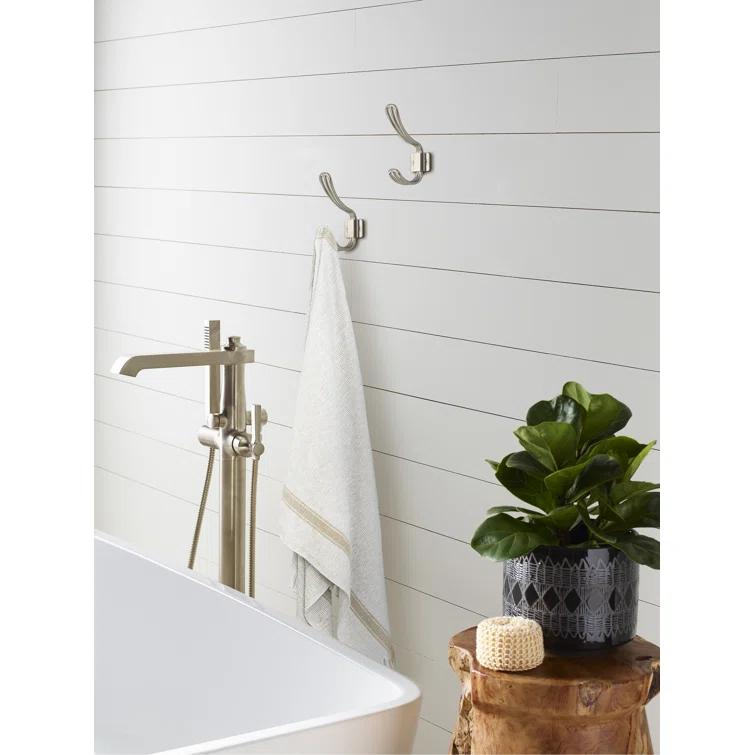 Vinland Transitional Double Prong Decorative Wall Hook