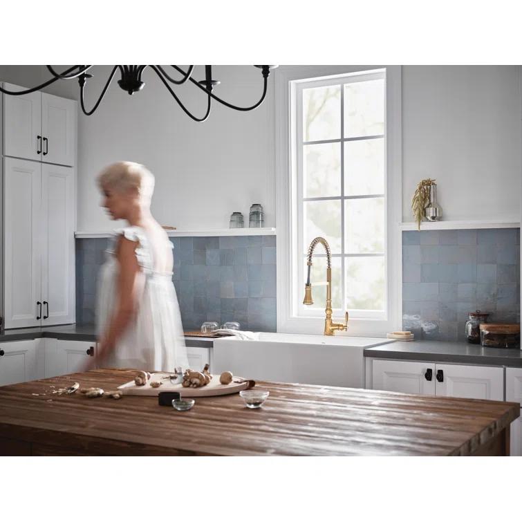 Moen Weymouth Pre-Rinse Spring Pull-Down Single Handle Kitchen Faucet