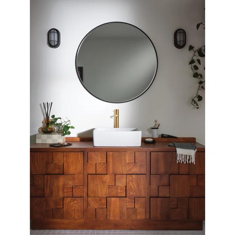 Moen BGCW10RV1618 White Vitreous China Vessel Sink For Bathroom, 18 X 15.75 X 6 Inch Rectangle Sink With Porcelain Ceramic Bowl