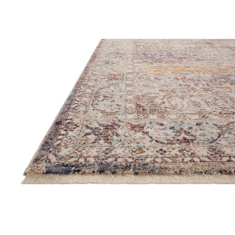 Loloi Rugs Sorrento Oriental Machine Made Power Loom Polyester Area Rug in Natural