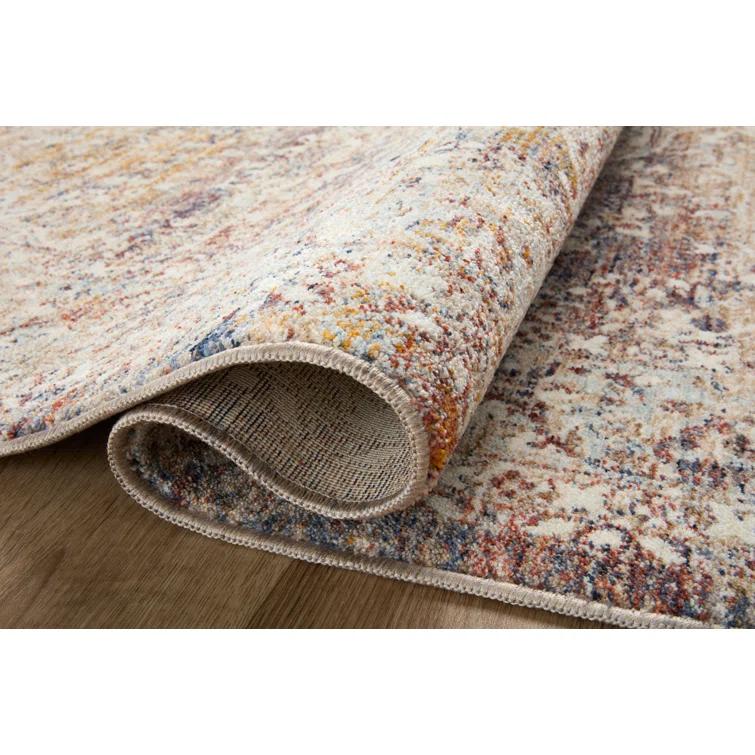 Loloi Rugs Sorrento Oriental Machine Made Power Loom Polyester Area Rug in Natural