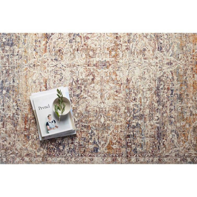 Loloi Rugs Sorrento Oriental Machine Made Power Loom Polyester Area Rug in Natural