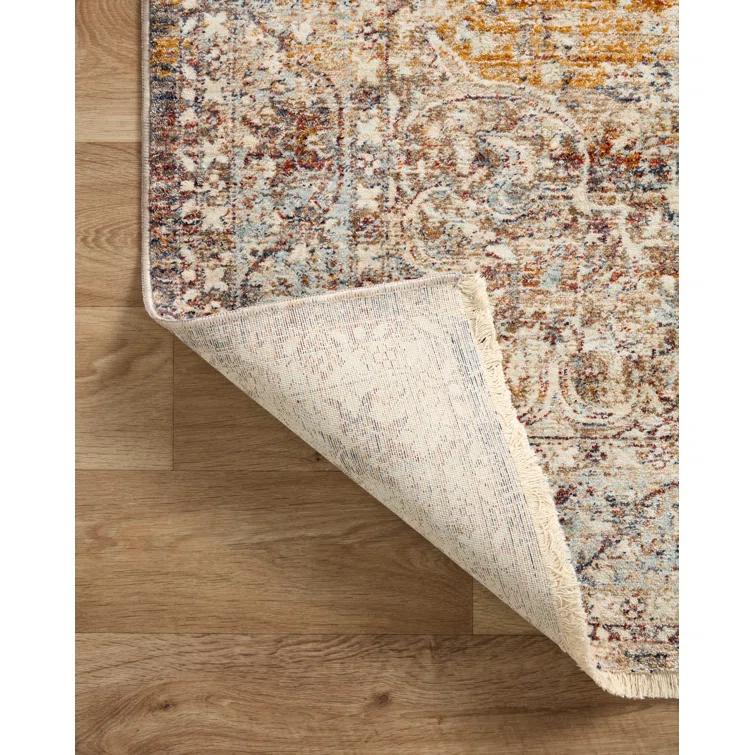 Loloi Rugs Sorrento Oriental Machine Made Power Loom Polyester Area Rug in Natural