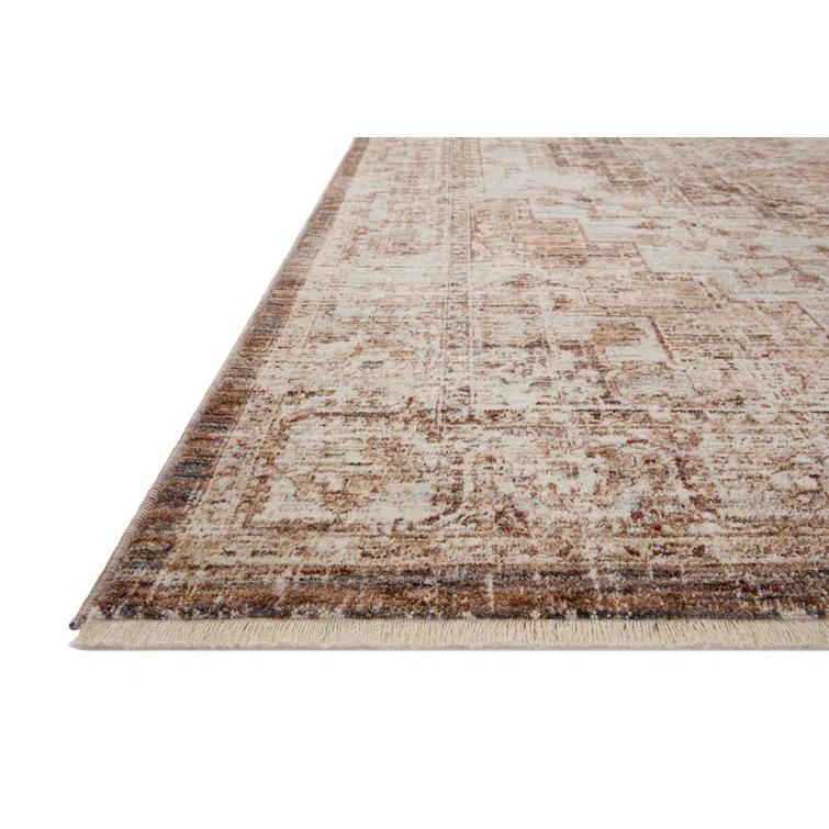 Loloi Rugs Sorrento Oriental Machine Made Power Loom Polyester Area Rug in Beige/Brown