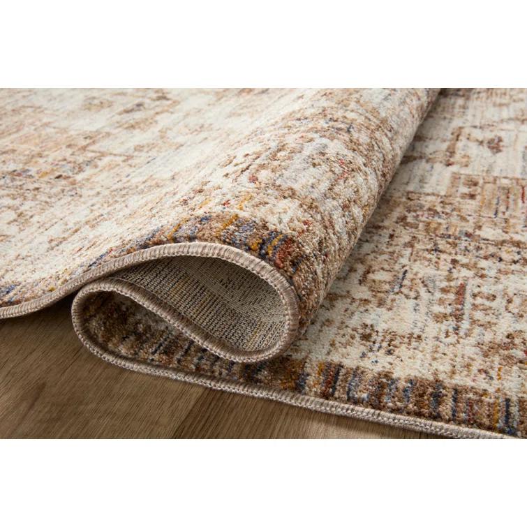 Loloi Rugs Sorrento Oriental Machine Made Power Loom Polyester Area Rug in Beige/Brown