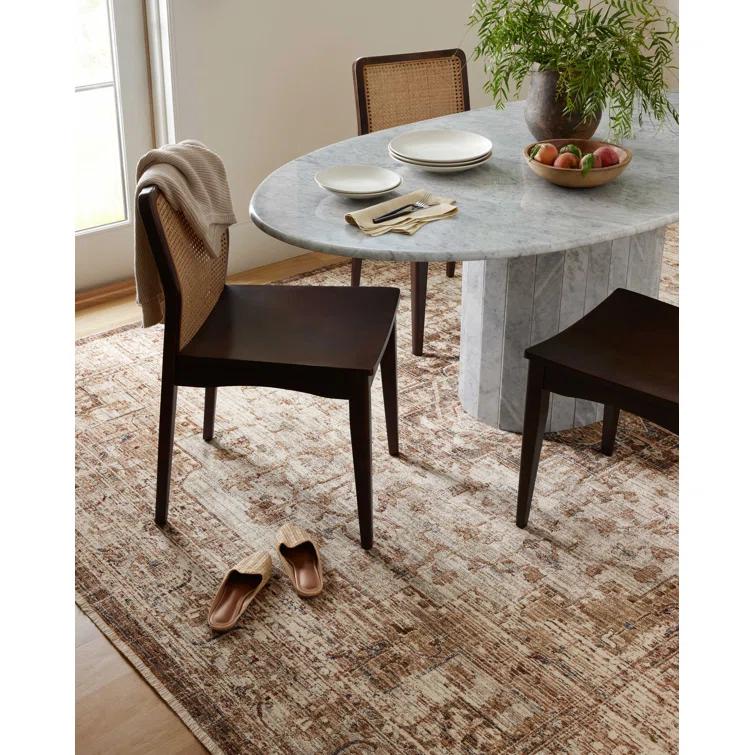 Loloi Rugs Sorrento Oriental Machine Made Power Loom Polyester Area Rug in Beige/Brown