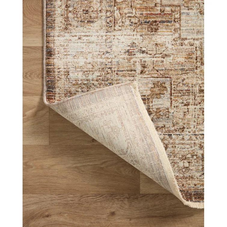 Loloi Rugs Sorrento Oriental Machine Made Power Loom Polyester Area Rug in Beige/Brown