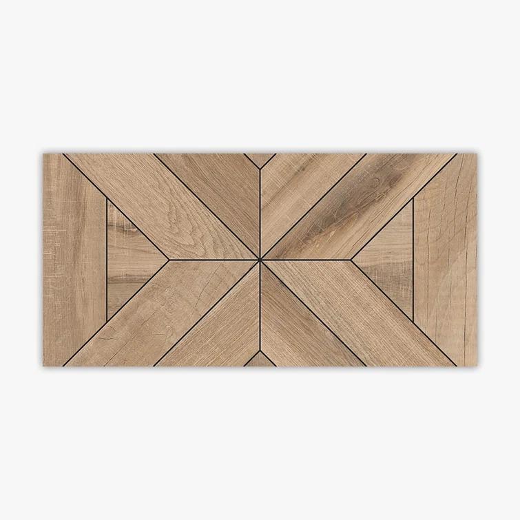 Birmingham 24" x 24" Porcelain Herringbone / Chevron Mosaic Wall & Floor Tile