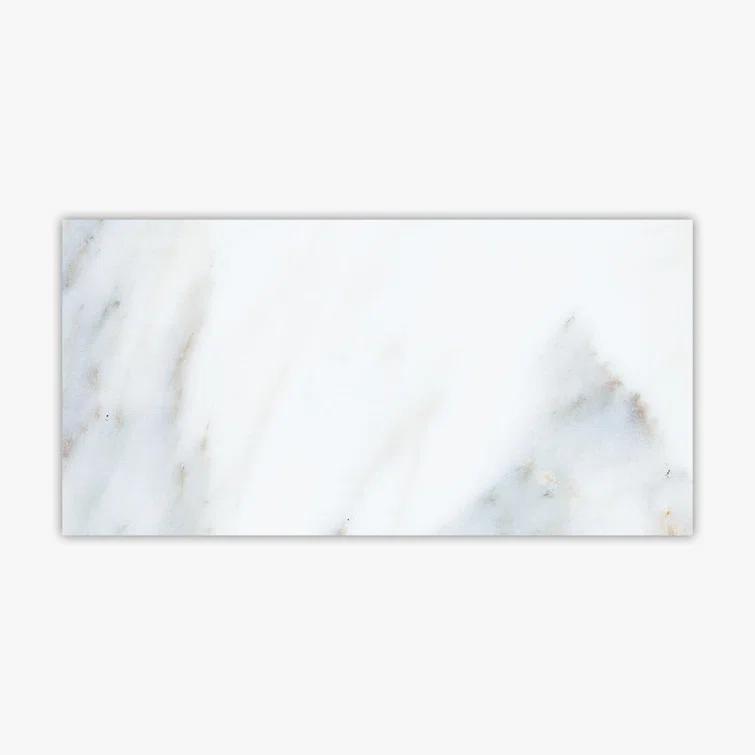 Calacatta 3" x 6" Marble Marble Look Subway Wall & Floor Tile