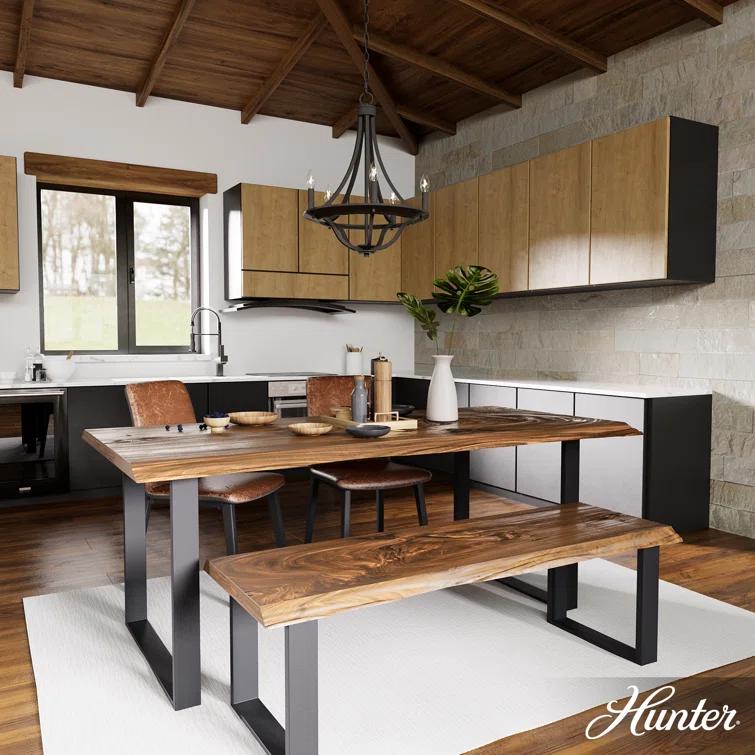 Perch Point 5 Light Candle Style Wagon Wheel Chandelier