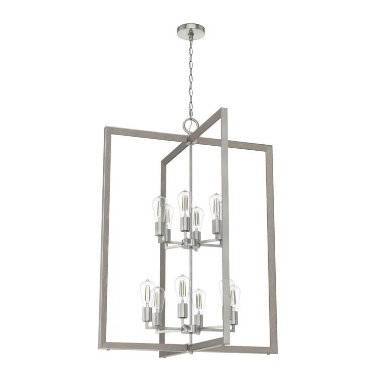 Woodburn 12 Light 30.5 Inch Foyer Pendant Ceiling Light Fixture
