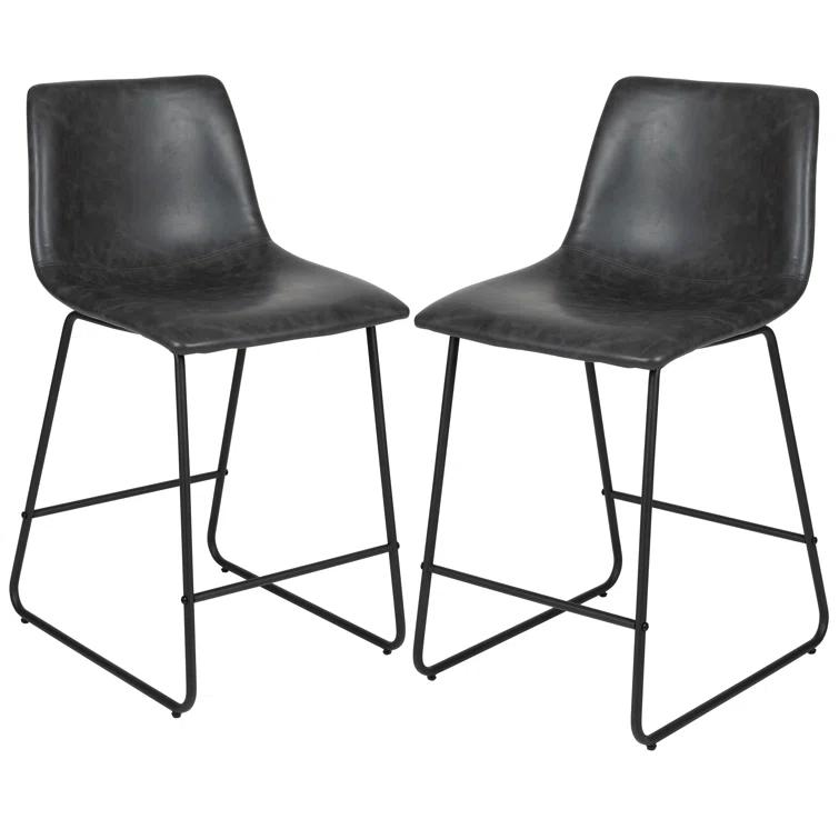Flash Furniture Ringel Upholstered Counter Stool with Metal Frame