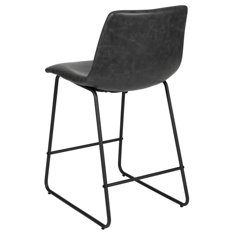 Flash Furniture Ringel Upholstered Counter Stool with Metal Frame