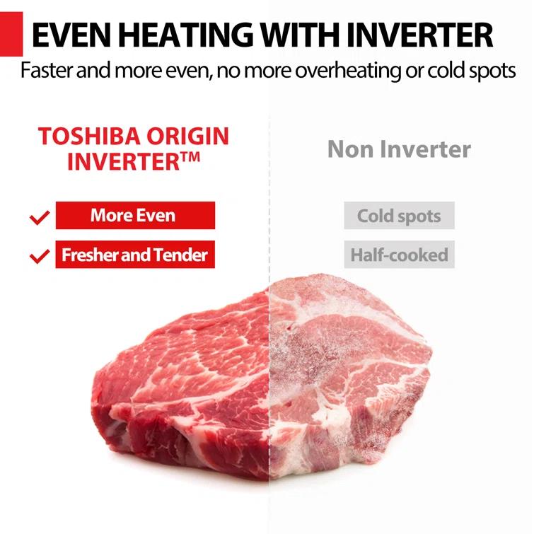 Toshiba 7-in-1 Countertop Microwave Air Fryer Inverter Technology Convection Microwave Smart Sensor