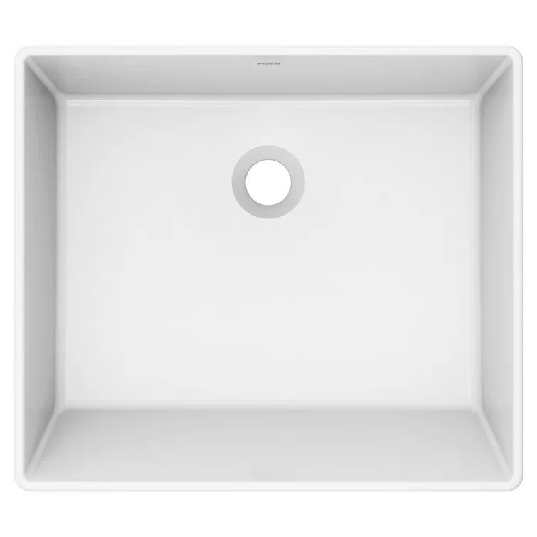 Moen BGCW10RV1618 White Vitreous China Vessel Sink For Bathroom, 18 X 15.75 X 6 Inch Rectangle Sink With Porcelain Ceramic Bowl