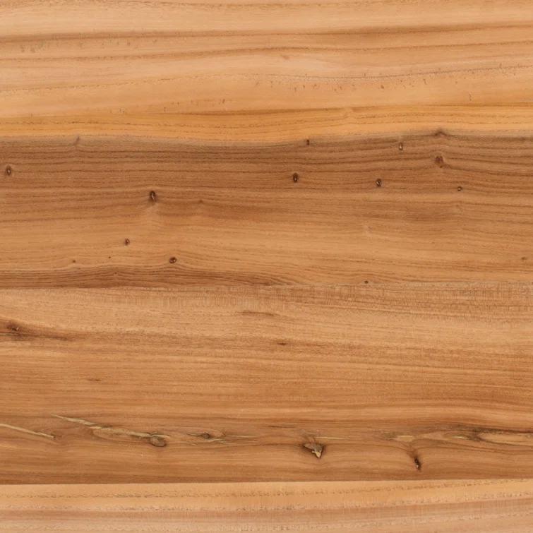 Sanchez Elmwood Console Table with Bold Curves and Storage