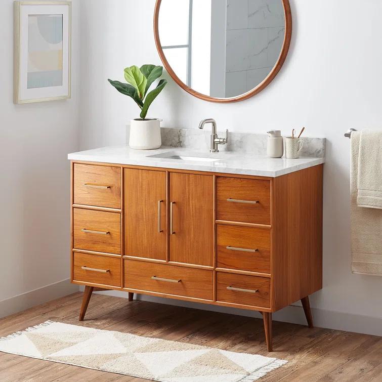 48" Novak Single Bathroom Vanity Set with Rectangular Undermount Sink