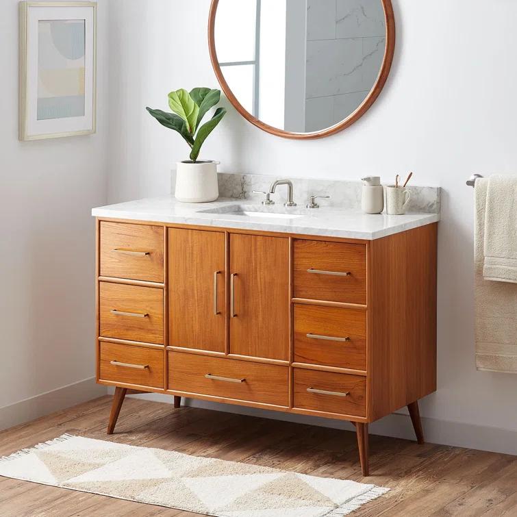 48" Novak Single Bathroom Vanity Set with Rectangular Undermount Sink