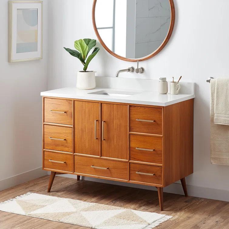 48" Novak Single Bathroom Vanity Set with Rectangular Undermount Sink